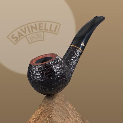 沙芬（SAVINELLI）进口烟斗石楠木510经典牛头犬大号过滤嘴烟斗及配件意大利高端 【罗马673型+全套配件】8件套