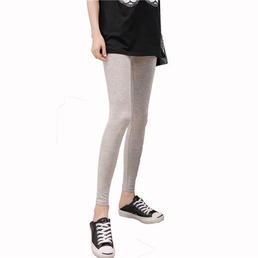 
Langsha Modal nine-point pants for girls summer base trousers high waist tight long underwear wear elastic small feet inside and outside black 2XL high elastic 145-170Jin [Jin equals 0.5 kg]