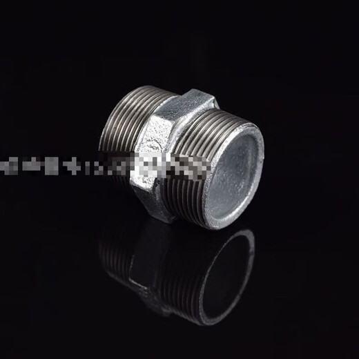 Galvanized hexagonal outer wire to wire inner joint double-ended threaded straight-through Malleable steel galvanized pipe fittings wire connection for fire water heating DN8 (2 points) outer diameter 13mm good quality