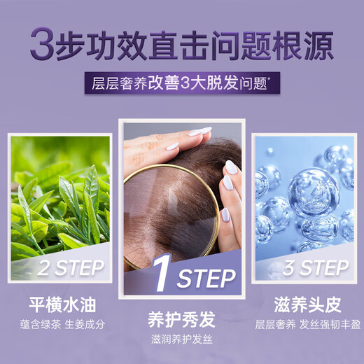 Ryo (Ryo) Purple Lu Gu Hair Shampoo 400ml Medium-dry hair Soft and refreshing shampoo Imported Hair Paste in Korea