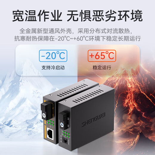 Shengwei BGH314AB Gigabit single-mode single fiber optical fiber transceiver photoelectric converter 1 optical 4 electrical + 1 optical 1 electrical set SC interface 3KM kilometers one pair