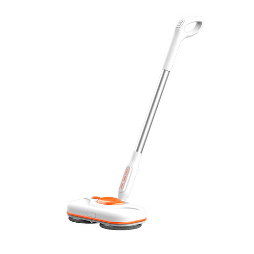 Smart household electric mop, sweep and mop all-in-one handheld wireless electric two-wheel rotating floor scrubber, white