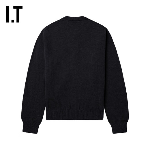 PLAY COMME DES GARCONS CDG IT 川久保玲情侣款圆领羊毛针织开衫 BKX/黑色 M