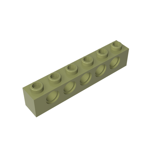 
Domestic building block parts 1x6 5-hole brick compatible 3894 small particle MOC plug-in parts Light gray 5 pieces