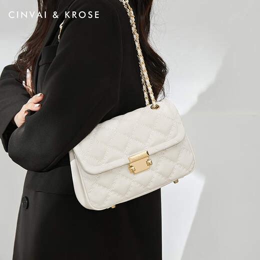 Cinvaikrose [igual que Sa Cai Charoen] Bolsa Bolsa para mujeres 2025 NUEVA bolso cruzado Bolso de hombro Cadena de diamantes Pequeño bolso cuadrado Regalo de cumpleaños para novia