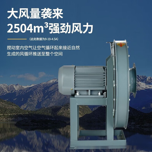 XMSJ919高压离心风机工业强加引风机3KW4KW鼓风机物料吹抽风机9 9195A7.5KW2P380V