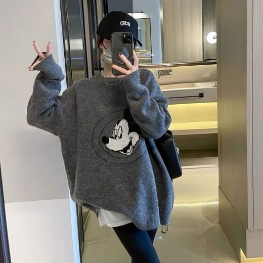 Direction simple Dongguan Dalang Pullage de style lazy de longueur lâche pour les femmes 2024 Hiver Nouvel Version coréenne Pilor d'épaississement de Donald Donald Donald Y9855 S