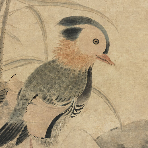 
The picture of the old lotus and mandarin ducks in Zhangzhong, the Yuan Dynasty. The scroll of ancient flowers and birds. The picture of the literati's replica of the ancient paintings and hanging paintings. The picture of the autumn tree and junyan stone of the Yuan Dynasty. 12602. 50X105 cm (spraying painting heart size)
