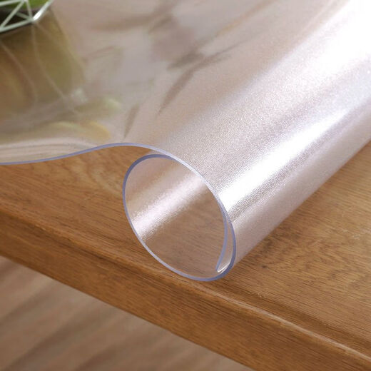 Feather Pocket Transparent PVC Tablecloth Soft Glass Waterproof, Oilproof and Anti-scalding Table Mat Rectangular Coffee Table Dining Table Mat Crystal Plate Tablecloth Upgraded Environmentally Friendly Pure Ultra-High Transparent 2.0 Model Width 90cm*140cm