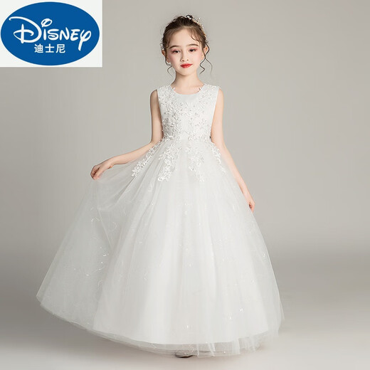 Disney Girls Princess Rock Langer Rock Sommershow Host Hochzeitskleid Super Fairy Feen -Kinderkleid Kinder Performance Kleid geschwollene Rock 683 Weste [Shrimp Pink] [Sammeln Sie Crown 150