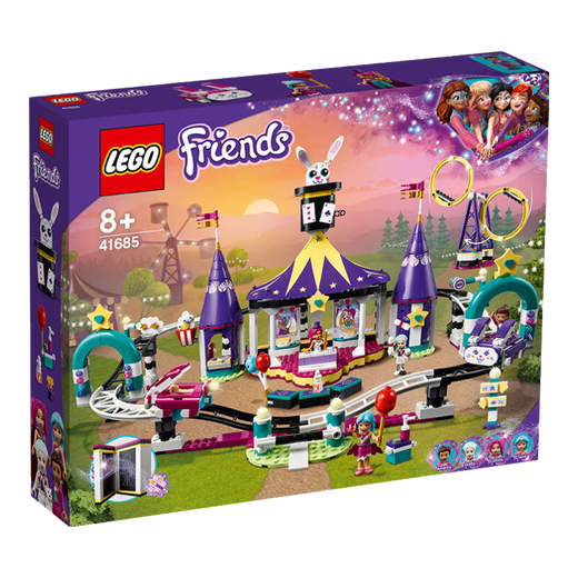 80% new LEGO building blocks, good friends series 41685, magical amusement park roller coaster 8 years old + birthday gift, play house children's toys, girls, new in June