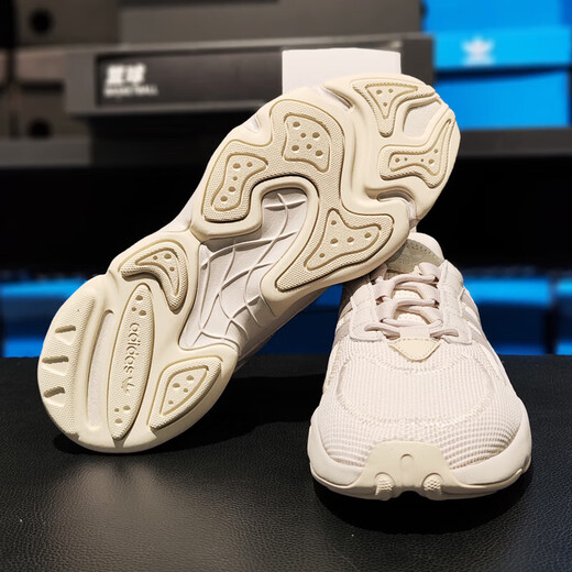 阿迪达斯 （adidas）三叶草男鞋女鞋夏季运动鞋网面透气跑步鞋复古老爹鞋休闲鞋JQ3927 ID0551/灰色 38