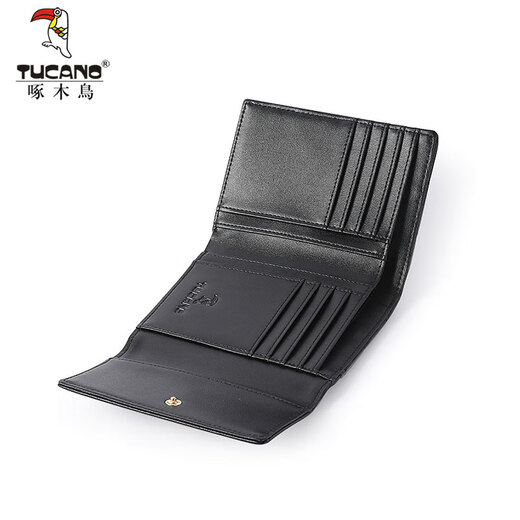 Woodpecker (TUCANO) bag women's wallet cowhide short coupon wallet card bag women's wallet thin gift Chinese Valentine's Day gift