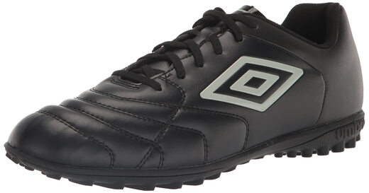 Umbro Men's Football Turf Training Shoes Low-top Breathable Sports Shoes Black/Grey 11.5