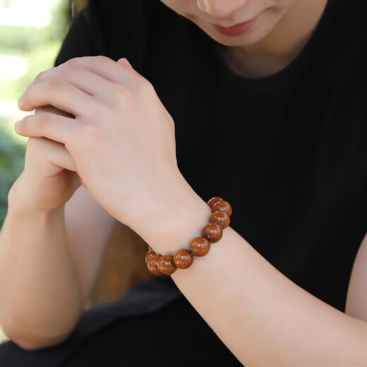 Moon Seal and Baichuan Purple Gold Rat Three-Eyed Bodhi Bracelet with Perfect Round Light Pearl Manuscript for Men and Women Bodhi Seed Buddha Bead Bracelet