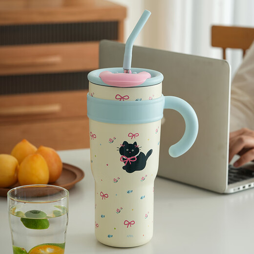 Bingba Cup Office großer Kapazität Strohwasserbecher Big Mac Thermalbecher 2024 Neues Modell 316 Edelstahl Dackel-1200ml316 Edelstahl aus Edelstahl