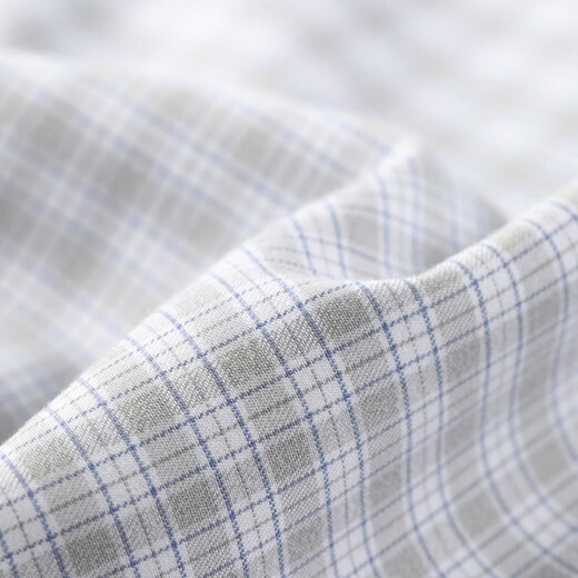 雅戈尔衬衫男免烫衬衫秋冬青年男长袖衬衫全棉格子衬衫 灰色VLDP119723DBY 41