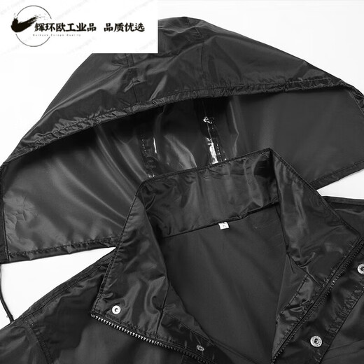 Raincoat jacket men's top anti-storm raincoat half-length men's single piece labor protection short waterproof raincoat and rain pants set maroon single top nylon mesh lining
