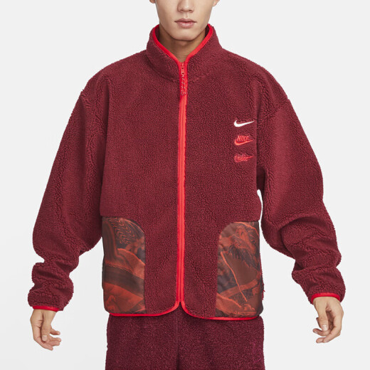 耐克（NIKE）外套男装春秋季新款运动服摇粒绒保暖立领男士夹克FZ6194-126 FZ6194-677红色 M