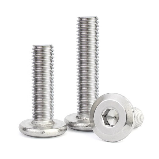 Jinchao 304 stainless steel furniture large flat head hexagonal head bevel screw round head bevel screw bevel bolt M2-M12 M8*30 (5 pieces)