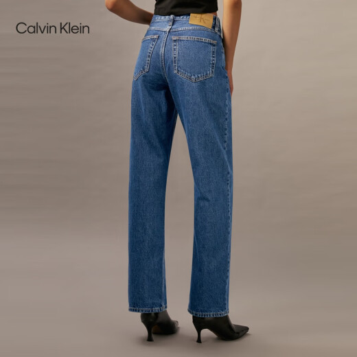 Calvin KleinJeans【复刻90系列】四季款女ck纯棉复古经典直筒牛仔裤40WL795 E5D-牛仔蓝 29