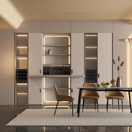 KUKA Whole House Customized Wardrobe Bedroom Storage Modern Simple Light Luxurious Cloakroom Overall Storage Wardrobe Tips for Customization Intention Gold