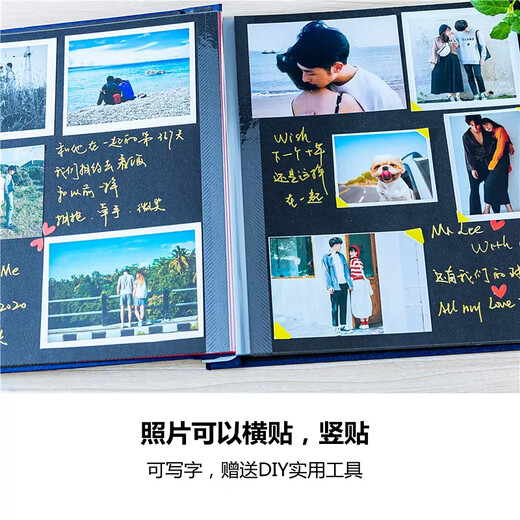 
Oumai oil painting album self-adhesive large capacity laminated travel album baby growth couple family photo album DIY photo storage book Apricot blossom style (16 inches) photo book