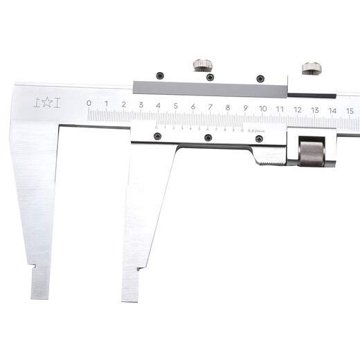 Shanggong Vernier caliper 0-1000mm, graduation value 0.02, measuring claw length 100, mechanical vernier caliper, lower measuring surface, oil level line card, carbon steel oil level caliper, high precision