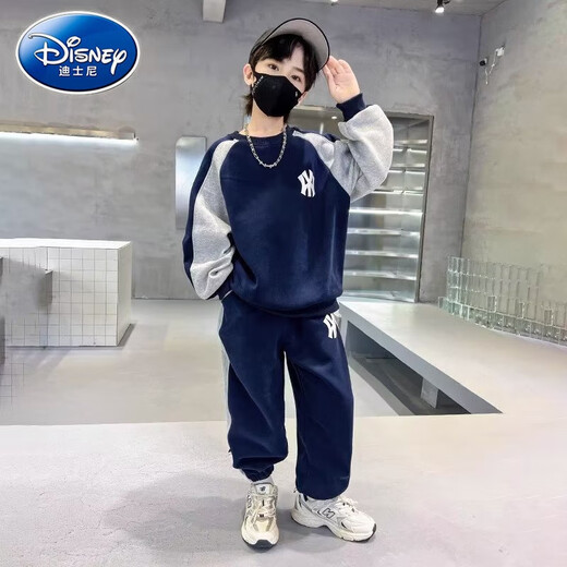 Disney (Disney) Boys Automne Suit 2024 Nouveaux enfants pour enfants de taille moyenne et hiver sweat coréen sweat sportif beau ensemble à la mode à la mode