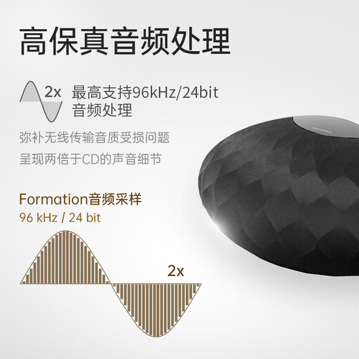Baohua Wei Jian Formation Wedge state subsidy wireless HIFI Bluetooth speaker B&W high-quality home active audio high-fidelity lantern New Year gift black