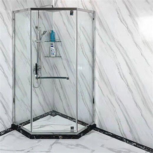 Ba Gang is suitable for diamond-shaped bathroom and toilet integrated flat door dry and wet separation glass partition bath shower room 9090 other sizes contact customer service for customization