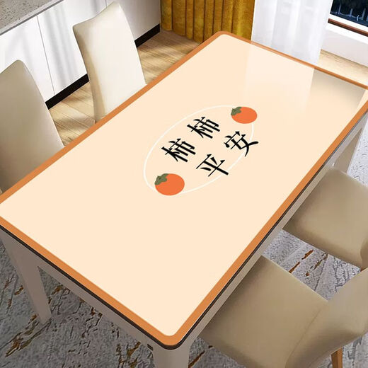 Bo Ling Lu light luxury high-end table mat tablecloth rectangular waterproof and oil-proof thickened anti-scalding heat insulation wipeable no-wash tea table table mat blue flower 80*160cm hot sale
