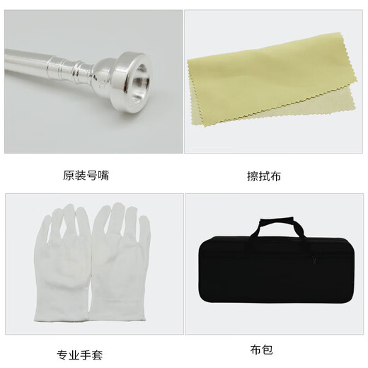 津宝小号乐器降B调JBTR-020小号磷铜吹嘴白铜变音管初学演奏考级教学