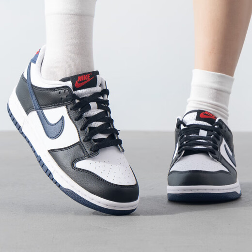 耐克（NIKE）休闲鞋女鞋2025新款夏季运动鞋Dunk Low低帮板鞋HJ9202-001 HJ9202-001白色藏青 36