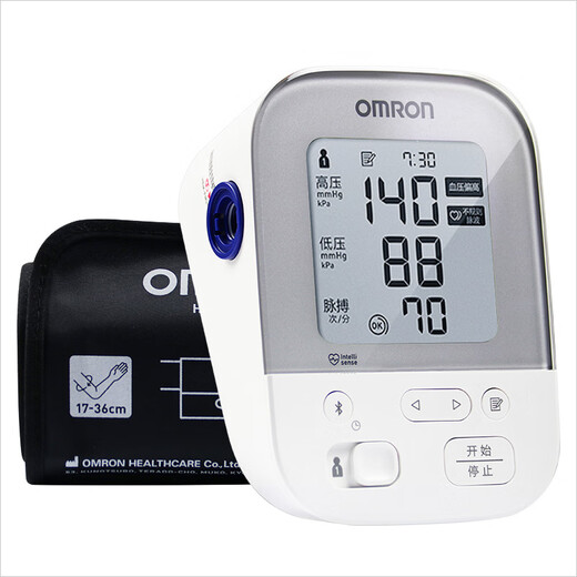 欧姆龙（OMRON）电子血压计J738日本原装进口蓝牙自动家用上臂式血压测量仪 【日本原装】欧姆龙J738+电池+电源线+收纳袋