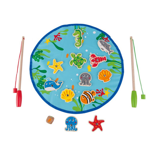 Pesca hape le bebé gatito pescando juguete para bebés machos magnéticos y niñas de 1-2-3 años regal de pesca colorida le (caja de hierro) coordinación mano-ojo especial