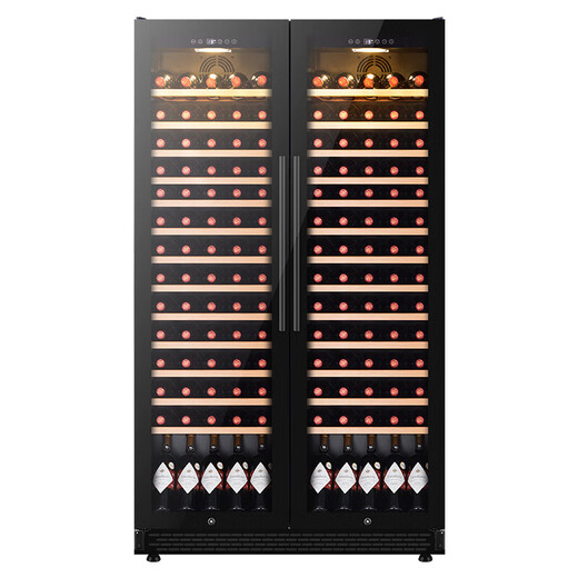Bacchus wine cabinet with double doors, 150 bottles, thermostatic cabinet, wine, household, commercial, tea, sake, beer, champagne, whiskey, ice embedded wine storage, large living room, villa YC-418