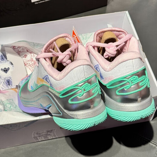 耐克（NIKE）男鞋2024春季新款运动鞋LEBRON 22詹姆斯22实战篮球鞋抗扭休闲鞋 FZ1098-100白绿粉蓝 40