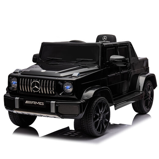 Cute Laughing Ou Mercedes-Benz Big G children's electric car four-wheel remote control male and female children's off-road toy car can seat adults, painted black + seat adults, large battery, four-wheel drive + full function