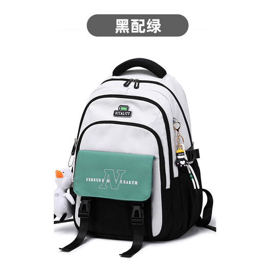 OULUNCHI high-end high-end brand burden-reducing large-capacity new middle school student schoolbag girl junior high school student primary school student backpack brown