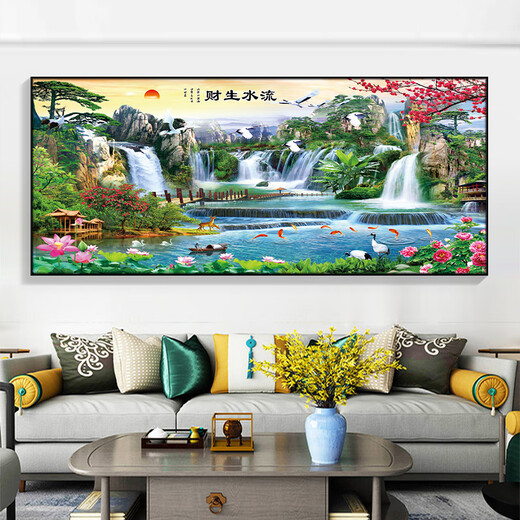 Handwerksmann Zeit begrüßt Kiefern Wohnzimmer Sofa Hintergrund Wanddekoration Teer Hängende Malerei Landschaft Malerei Landschaft Kalligraphie und Malerei Büro-Wandmalereien [Begrüßungskiefer] CT-3882 210*90 cm modern