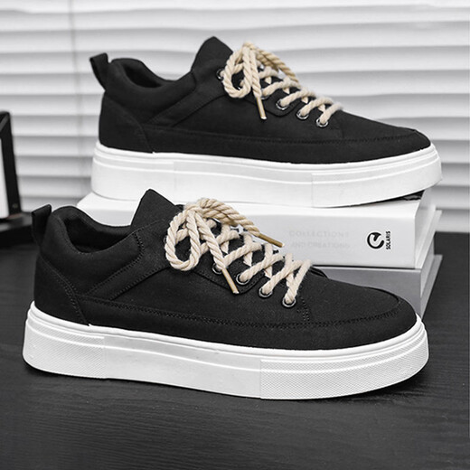 Fan Xiaoru Black Black Splaed Soled Shops Shoes Men's 2025 Nuevos deportes y zapatos casuales de skate sin desliz