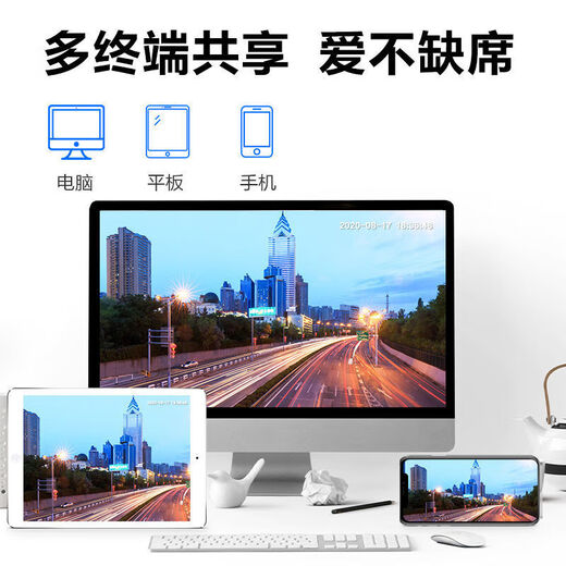 Dahua Dahua camera 4 million dual-light full color night vision fixed-focus gun type home commercial indoor and outdoor monitor POE power supply DH-P40A1-A-IL2-3.6mm
