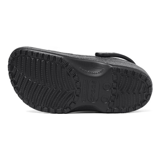 Crocs Crocs Zapatos clásicos de agujeros para niños brillantes para niños y niñas nuevas zapatillas brillantes de los pies 206993_001 Negro y gris 36 -37 Longitud interior alrededor de 225 mm