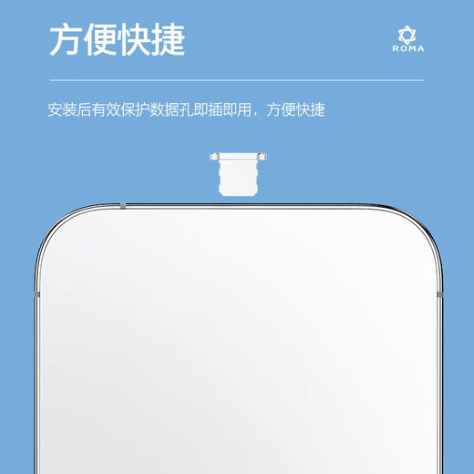 Aoyan Laishini Apple mobile phone tail plug protector 15ProMax dustproof plug iPhone14 charging port power plug 13 numbers black with storage accessories Apple 14/13/12 series-1 set