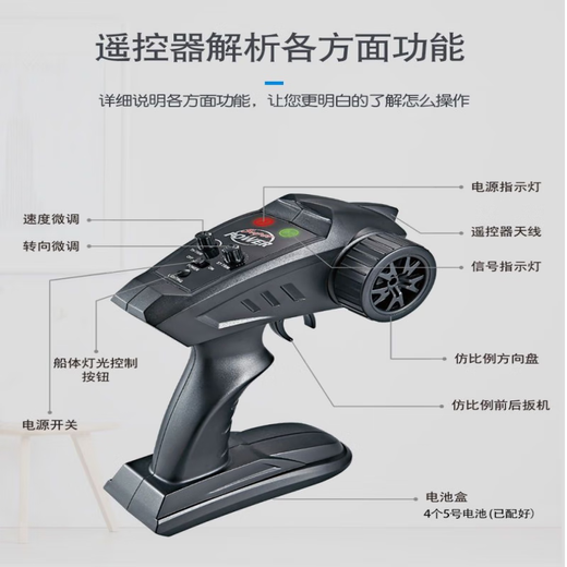 Gagnez dans le futur Bateau à filet de traction télécommandé de 47 cm prenant en charge la télécommande de découplage à un bouton télécommande de découplage télécommande de découplage de bateau de 47 cm fonction noire télécommande de fonctionnement