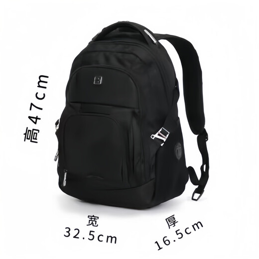 SUISSEWIN Swiss backpack saber business commuting large capacity water-proof computer backpack fashion student internet celebrity bag black 9923 classic model