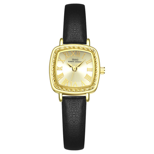 Audemars Pixar (IBSO) new watch for women simple temperament quartz watch women's watch waterproof small square watch female watch student watch for girlfriend 9226 rose gold-red belt [imported movement]