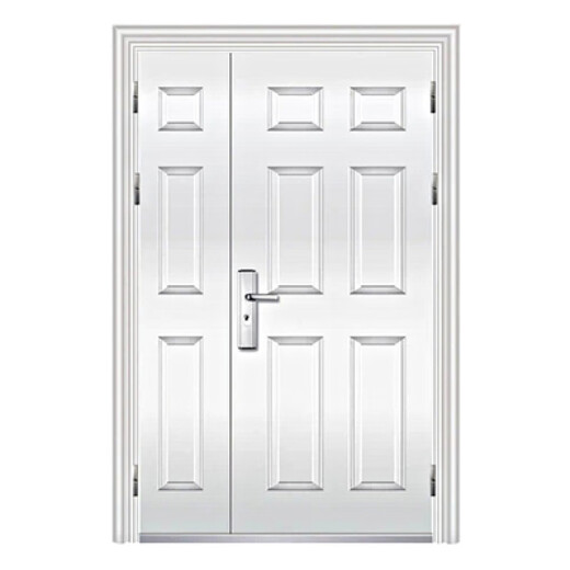 Двухдверная противоугонная дверь Qilicai из нержавеющей стали, наружная 304, солнцезащитная и нержавеющая дверь, двойная дверь, бытовая входная дверь в сельской местности, двухдверная дверь с шестиугольной сеткой, 1180*2050, аутсорсинг a