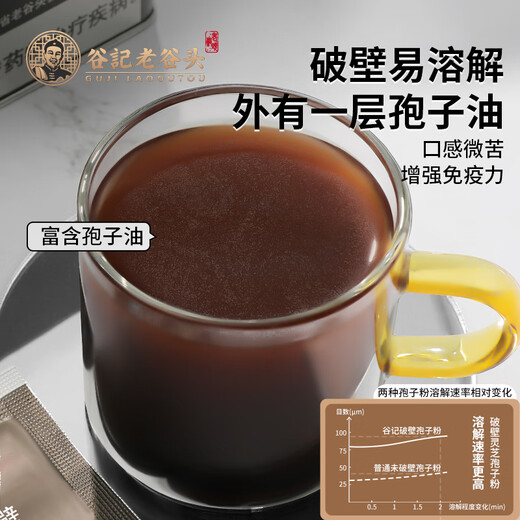 老谷头破壁灵芝孢子粉长白山灵芝粉2g*90包探病礼品名贵滋补礼物 经济二盒装【6个月量】